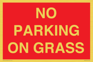 NO PARKING ON GRASS